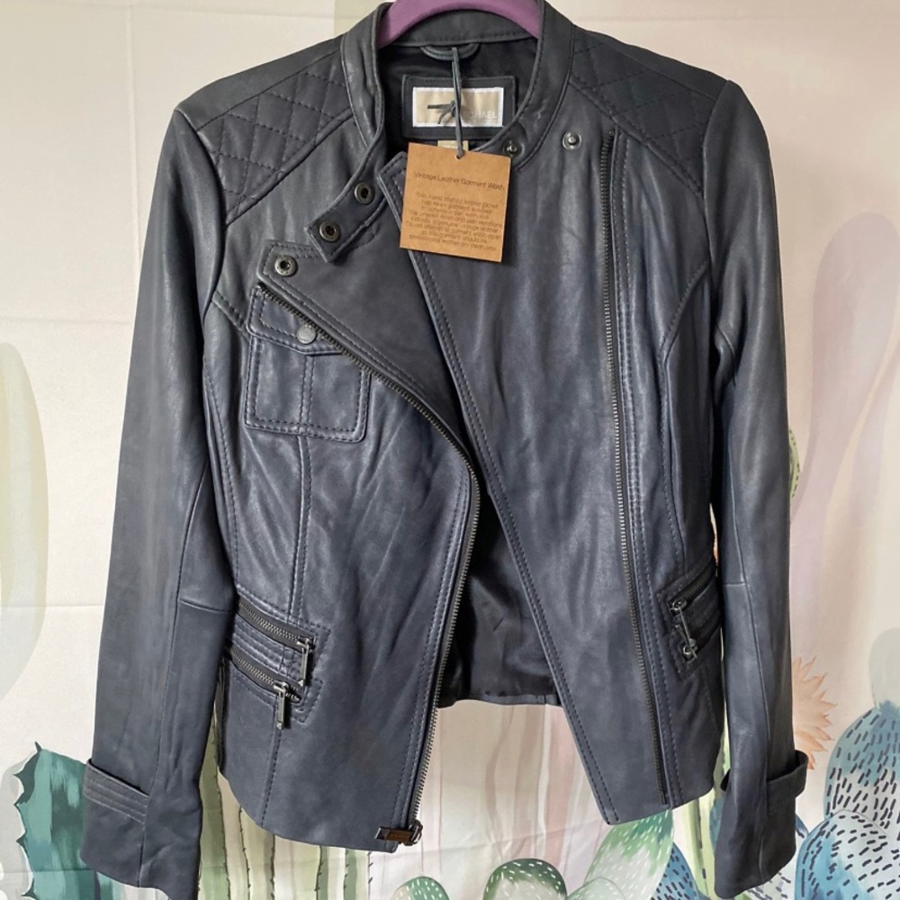 Vintage leather MK jacket Gray